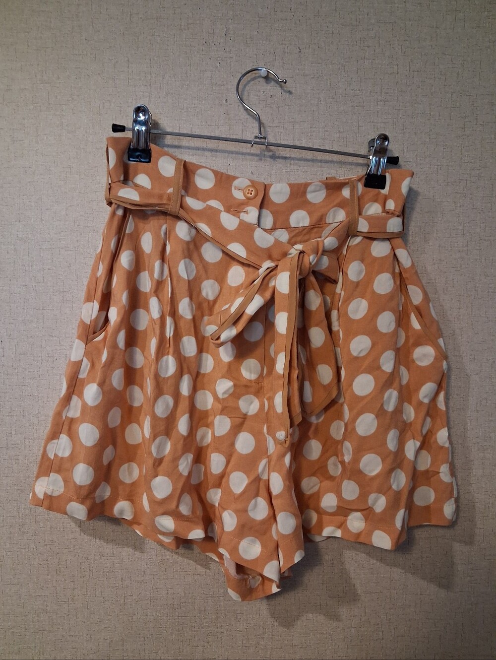 Cooperative Peach Polka Dot Paperbag Shorts Sz 2